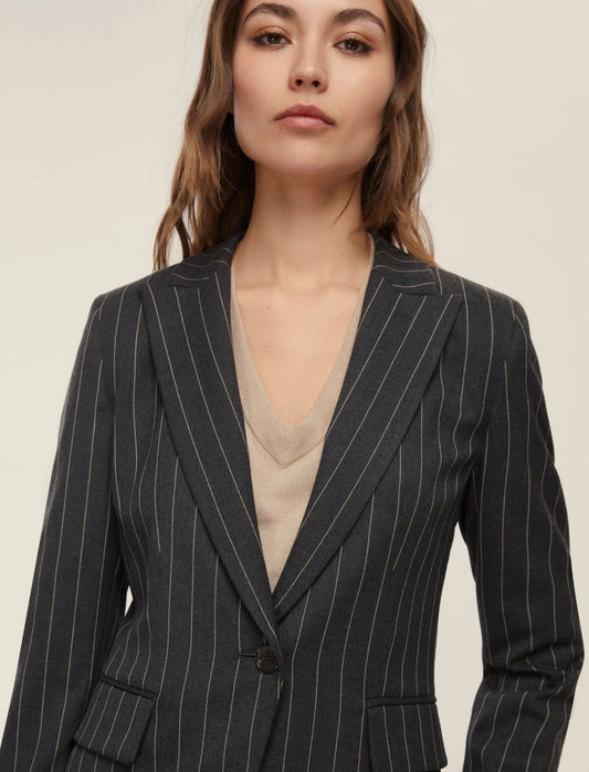 Giacca gessata stretch