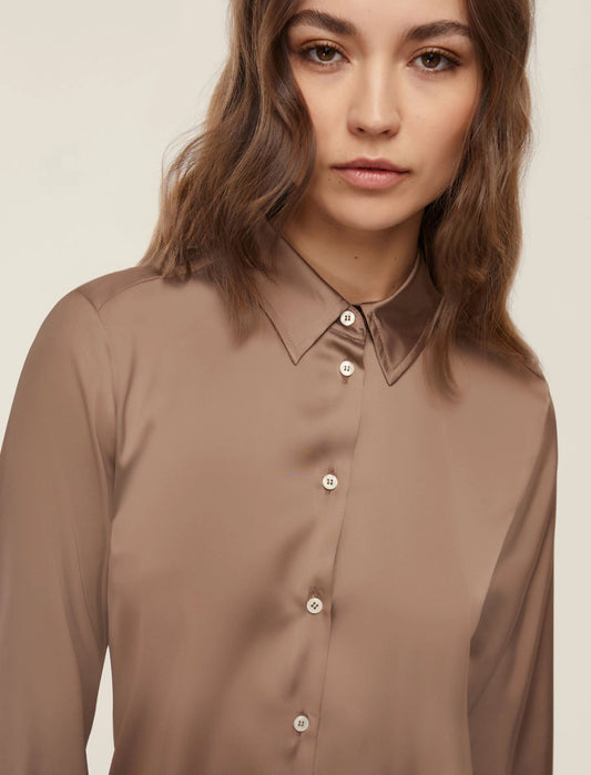 Camicia raso collo uomo