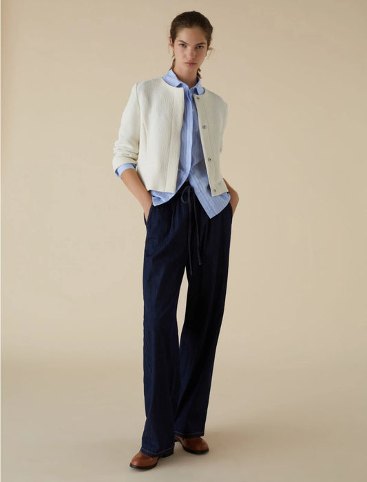 Pantaloni denim coulisse