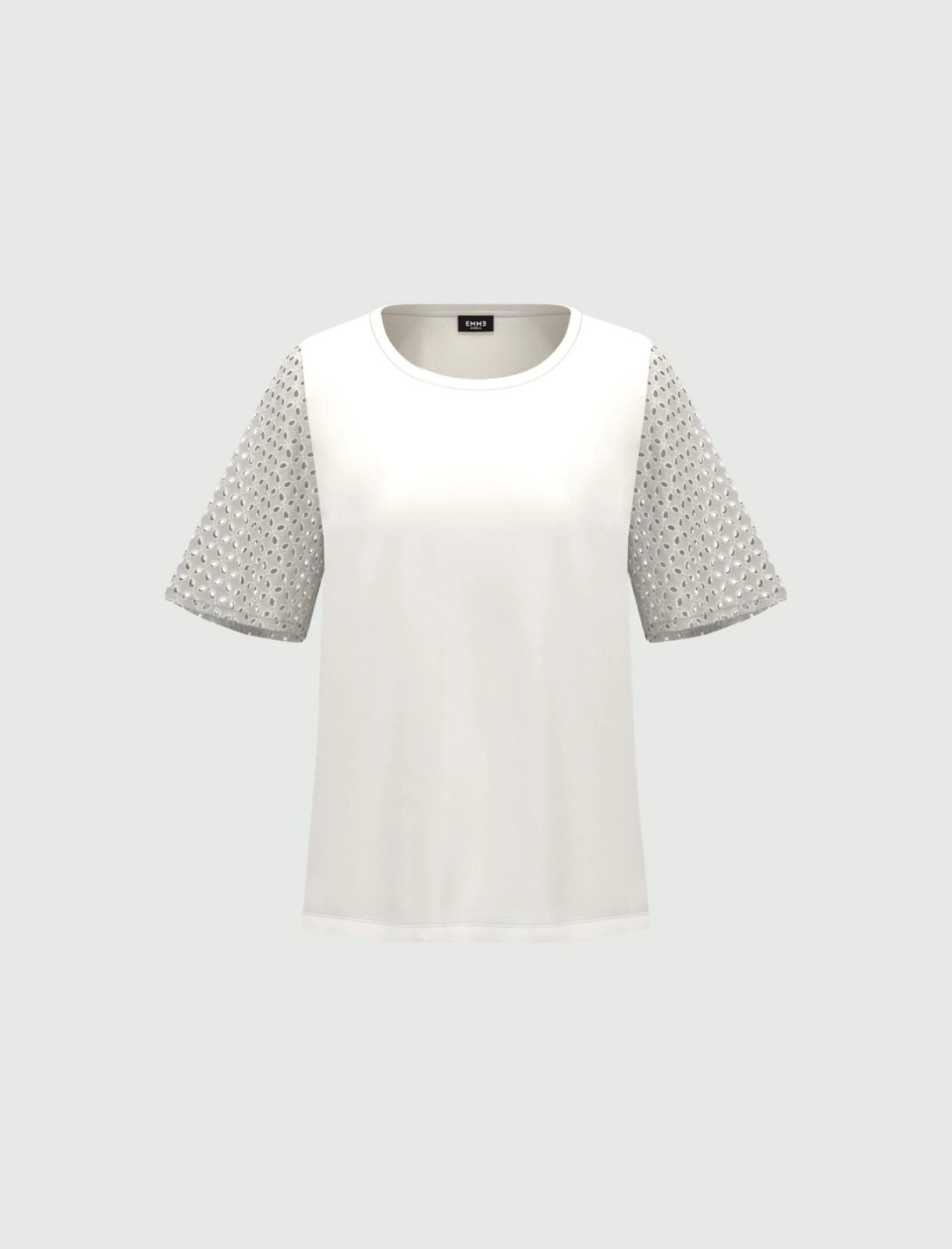 T-shirt maniche sangallo