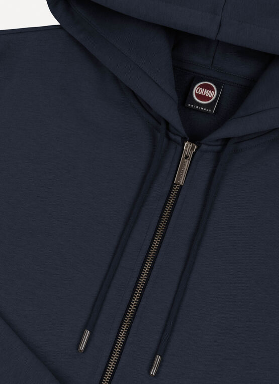 Felpa zip cappuccio