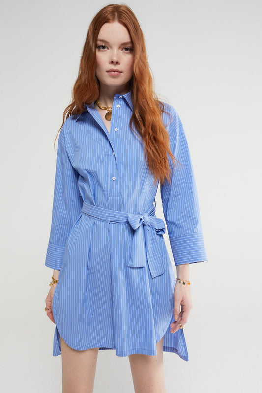 Abito a camicia rigato