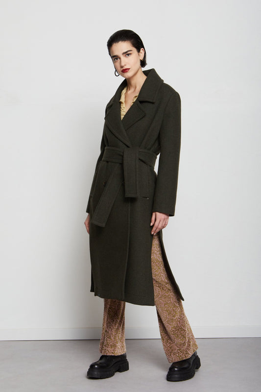 Cappotto doppiopetto cintura