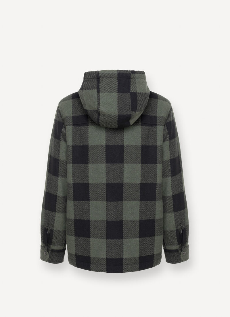 Camicia check over cappuccio