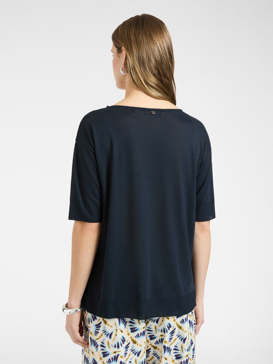 T-shirt effetto tricot