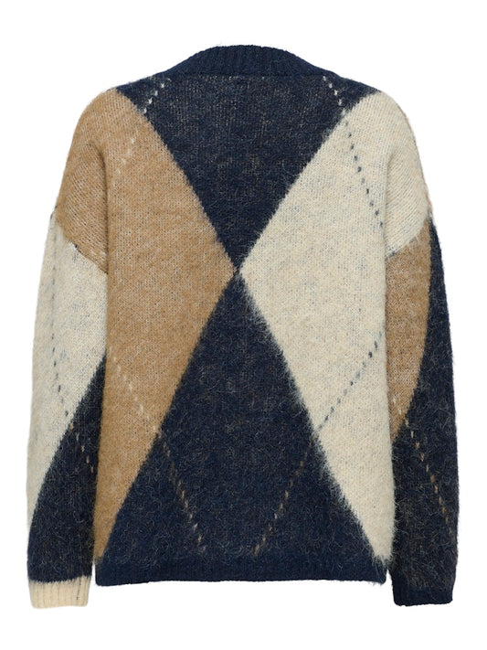 Cardigan maxi losanghe