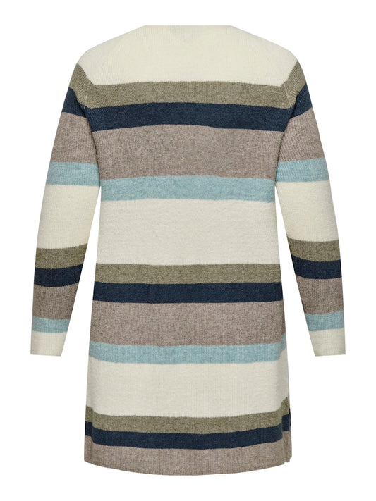 Cardigan lungo righe