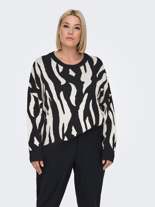 Maglia animalier girocollo