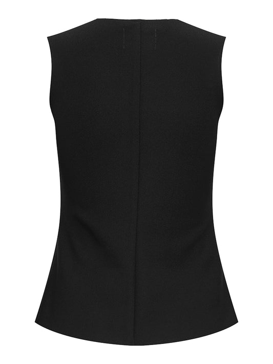 Gilet girocollo bottoni