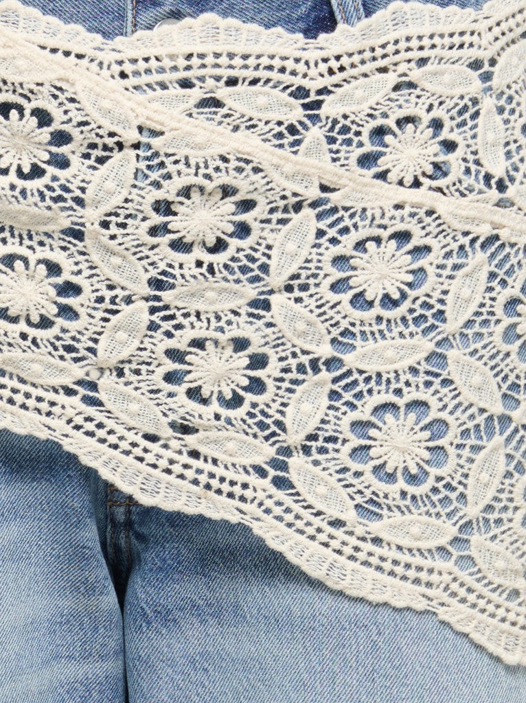 Jeans fascia pizzo