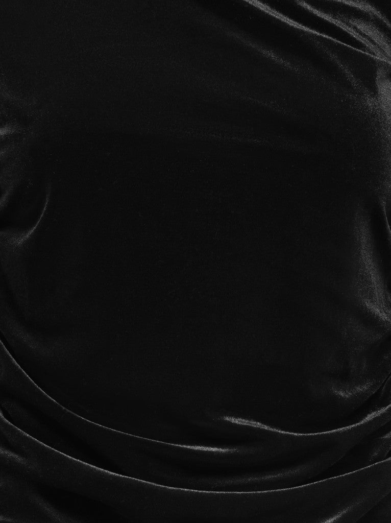 T-shirt velluto scollo asimmetrico