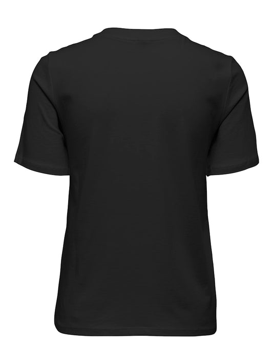 T-shirt perline collo