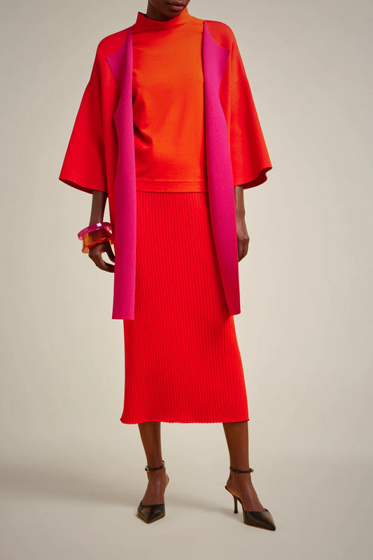 Cardigan over bicolore