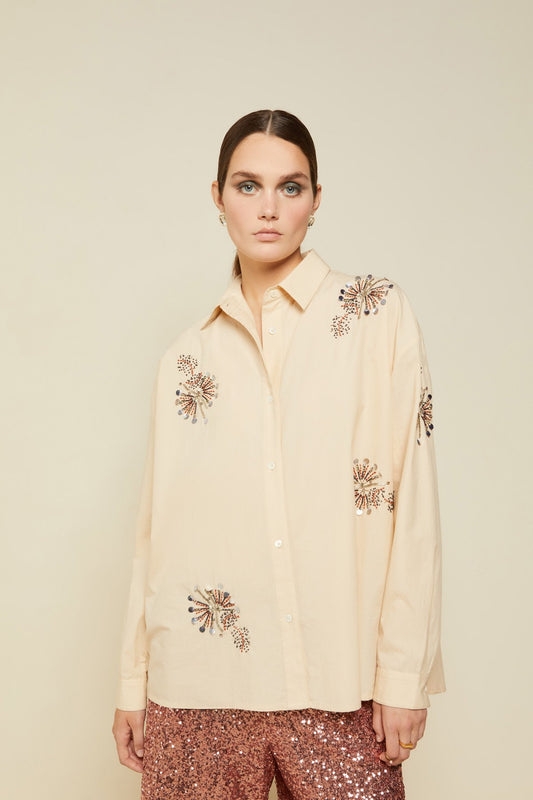 Camicia maniche lunghe applicazioni