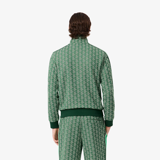 Felpa zip tessuto logato