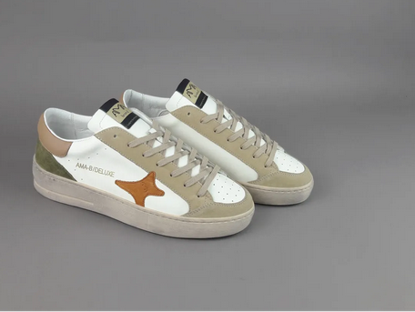 Scarpe pelle tre colori