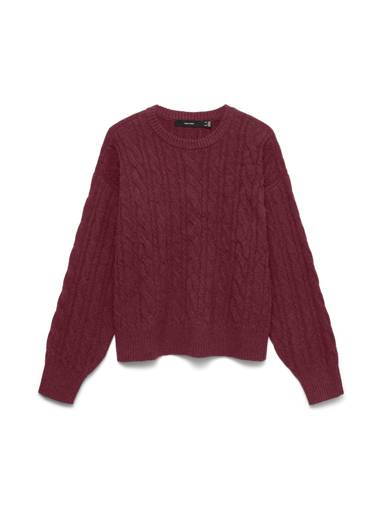 Maglia girocollo trecce