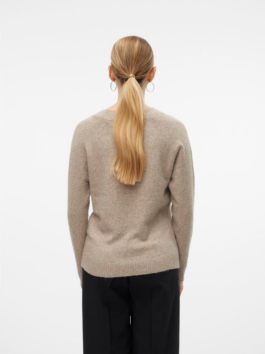 Maglia melange girocollo