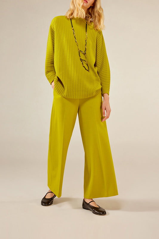 Maglia over coste piatte