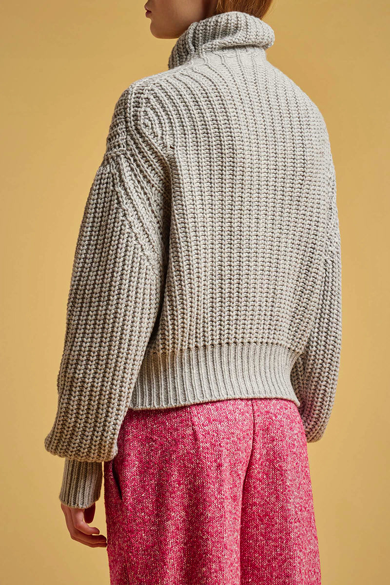 Cardigan lupetto bottoni