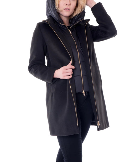 Giaccone finto interno cappuccio