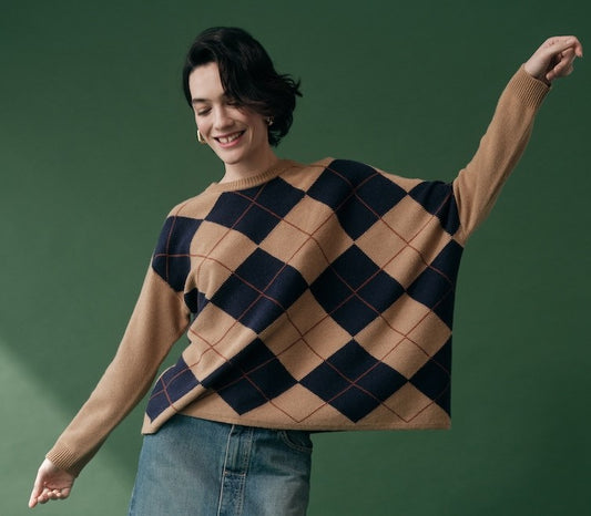 Maglia asimmetrica rombi