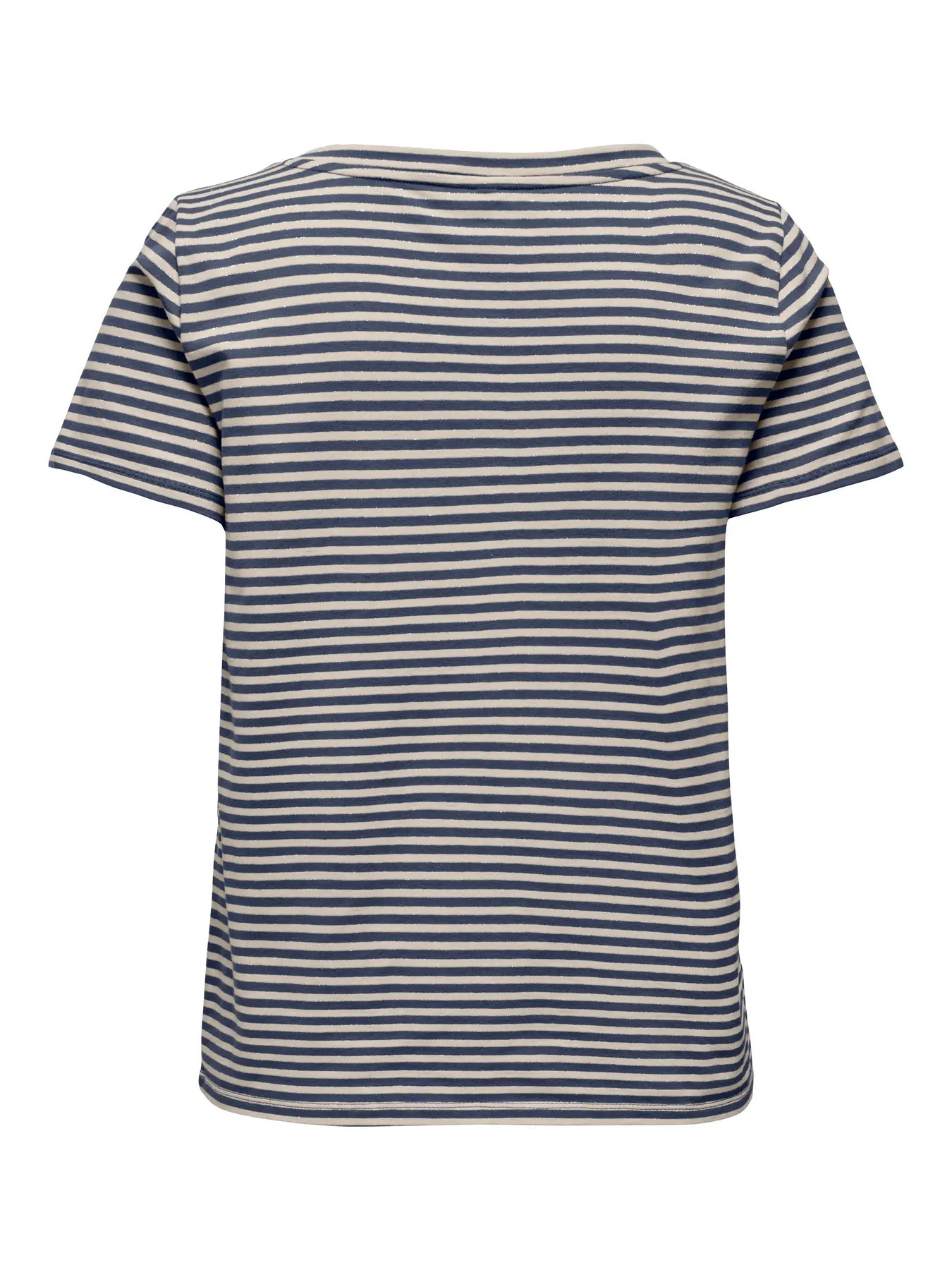 T-shirt scollo V righe