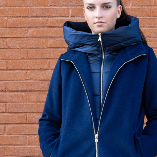 Giaccone lana finto interno