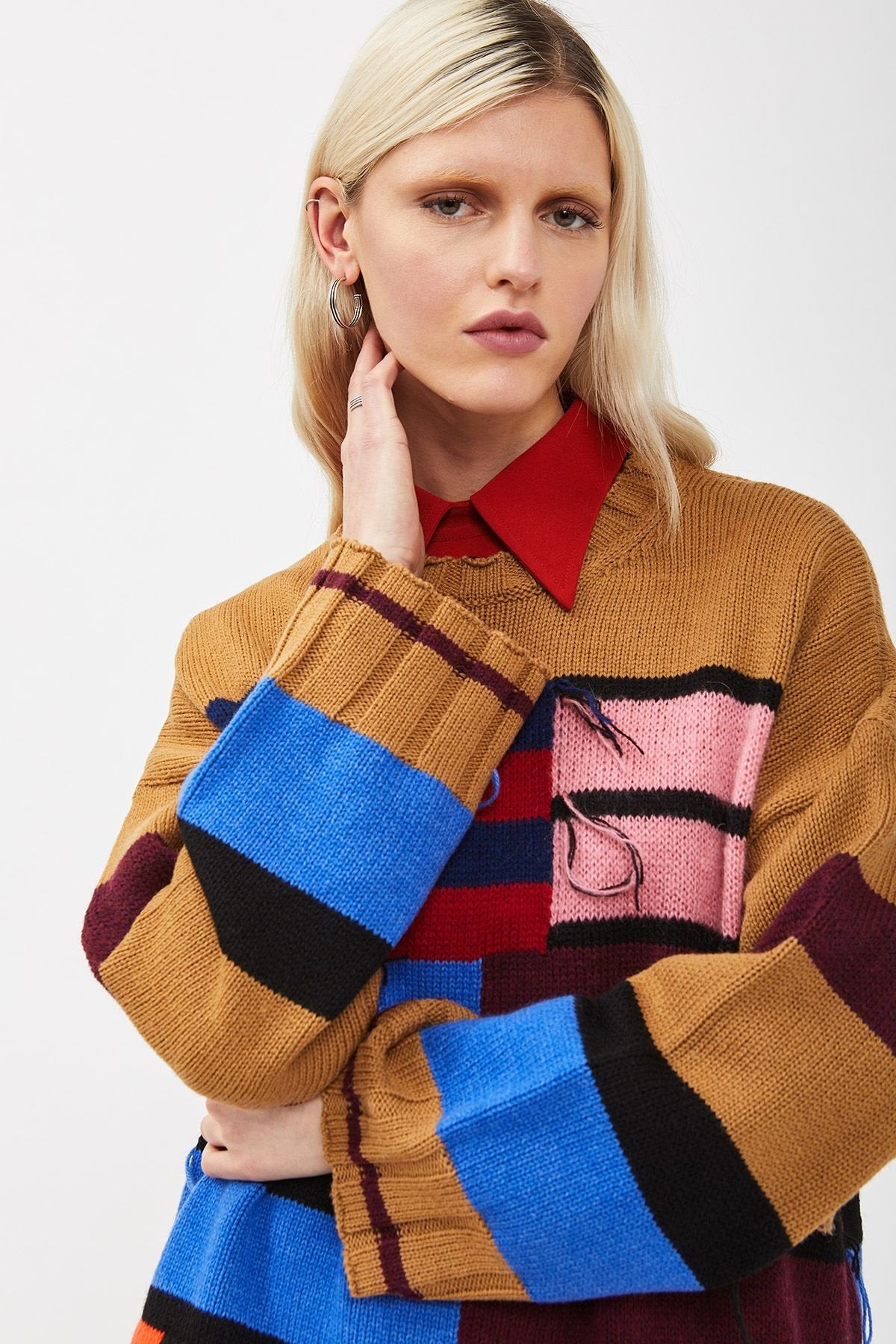 MAGLIA GIROCOLLO RIGHE DIVERSE