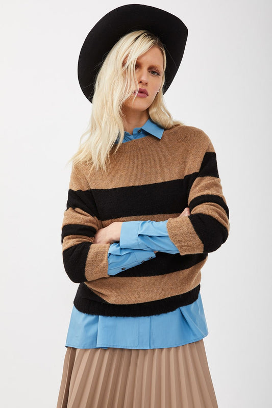 MAGLIA GIROCOLLO RIGHE