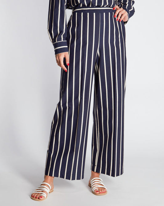 Pantaloni ampi rigati