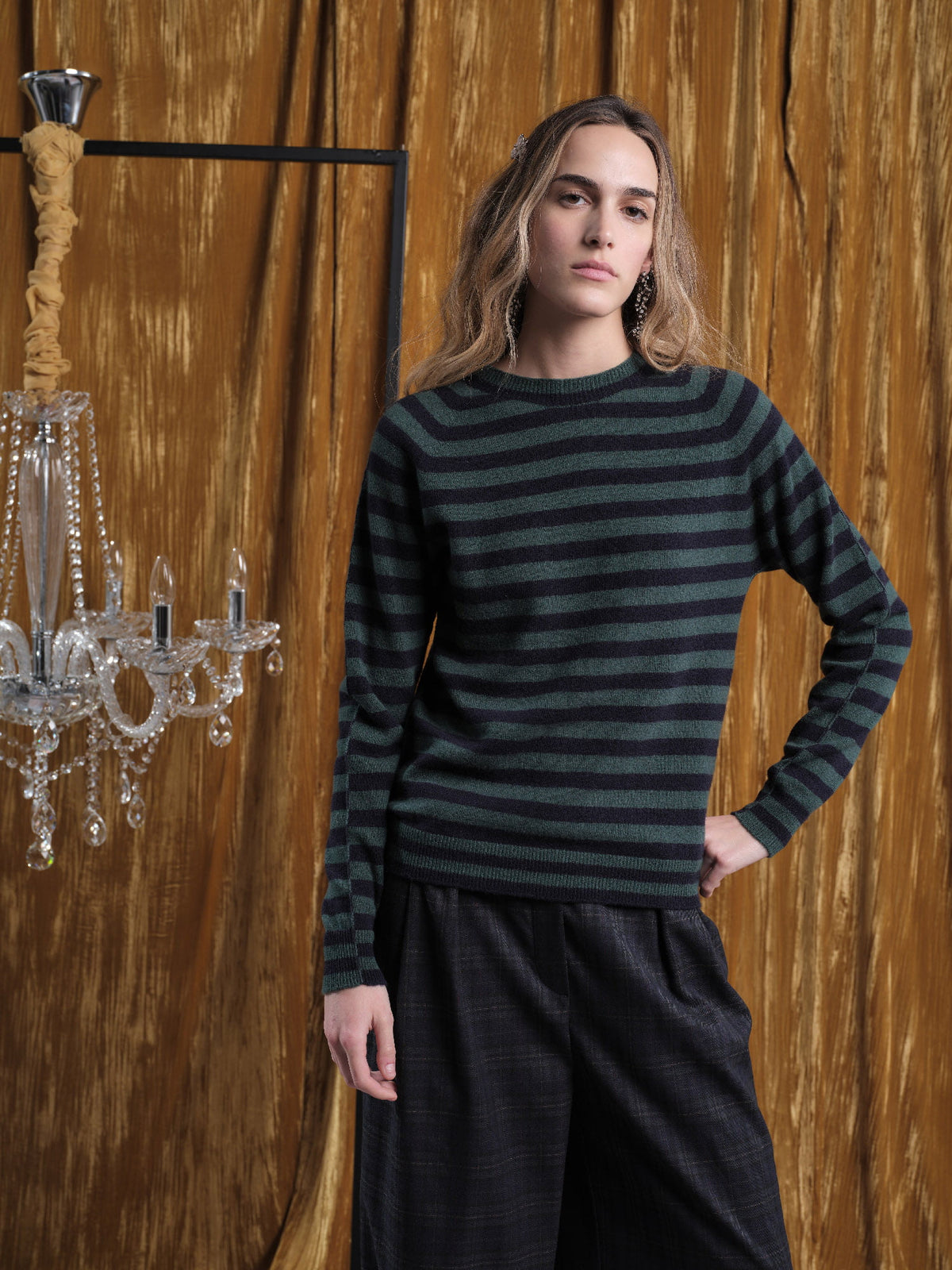 Maglia girocollo righe