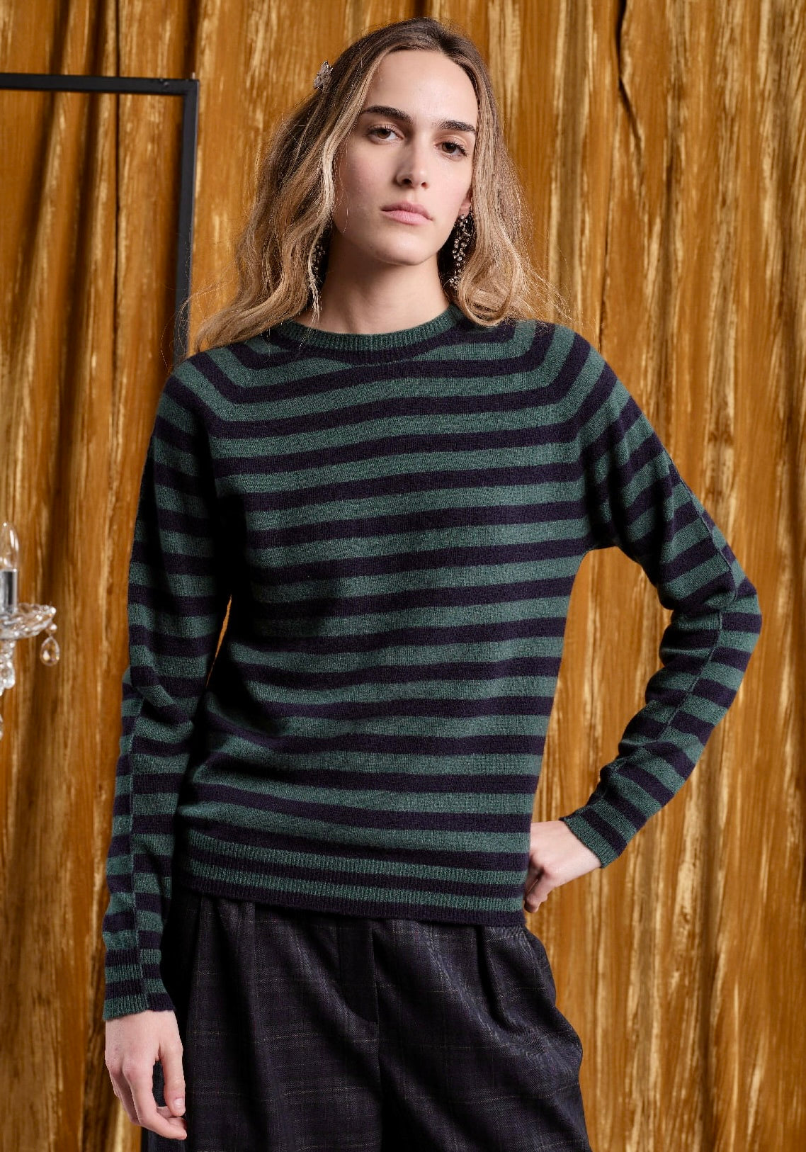 Maglia girocollo righe
