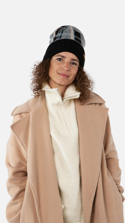 Cuffia jaquard tartan