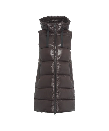 Piumino smanicato lungo