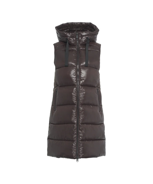 Piumino smanicato lungo