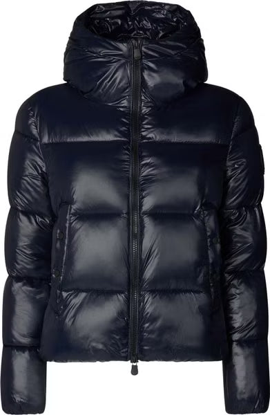 Piumino lucido cappuccio