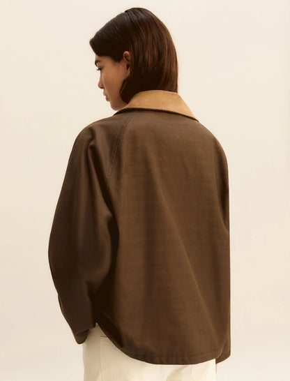 Giaccone collo contrasto