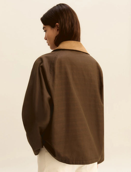 Giaccone collo contrasto