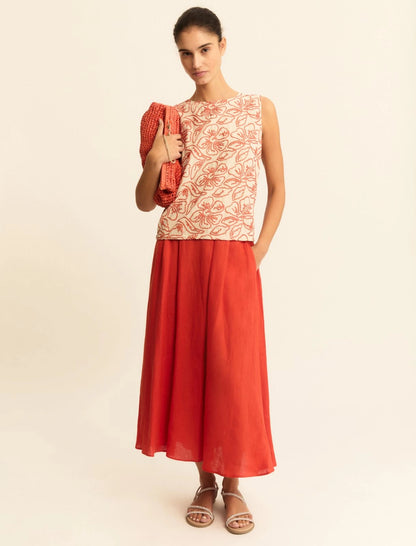 Gonna lunga puro lino