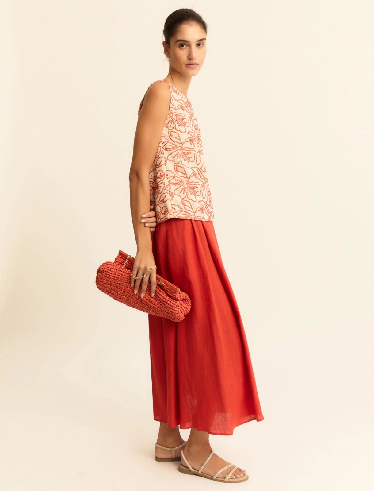 Gonna lunga puro lino