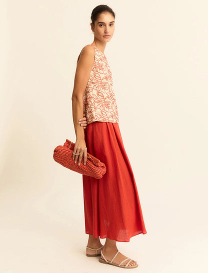 Gonna lunga puro lino