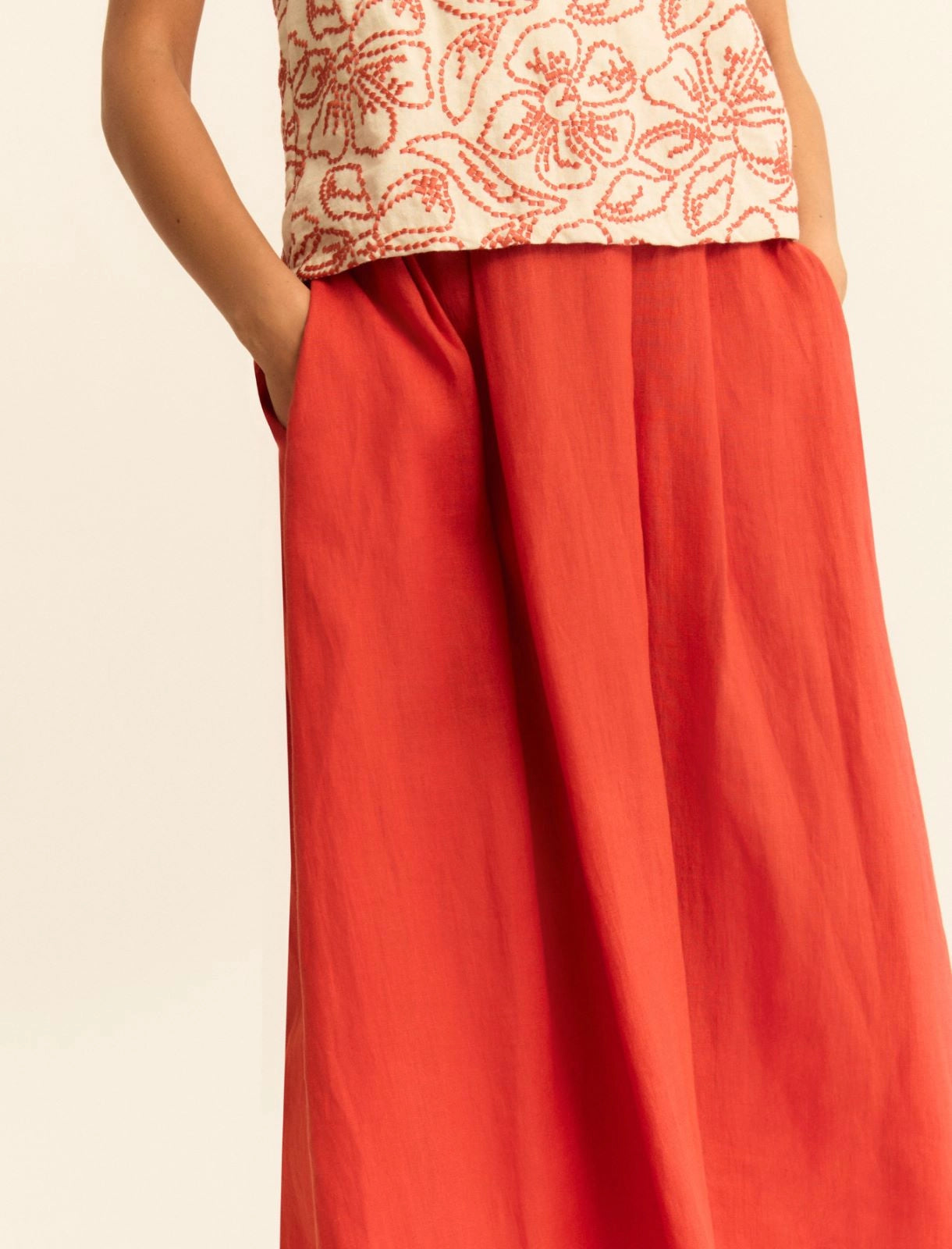 Gonna lunga puro lino