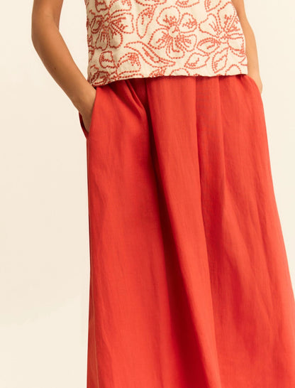 Gonna lunga puro lino