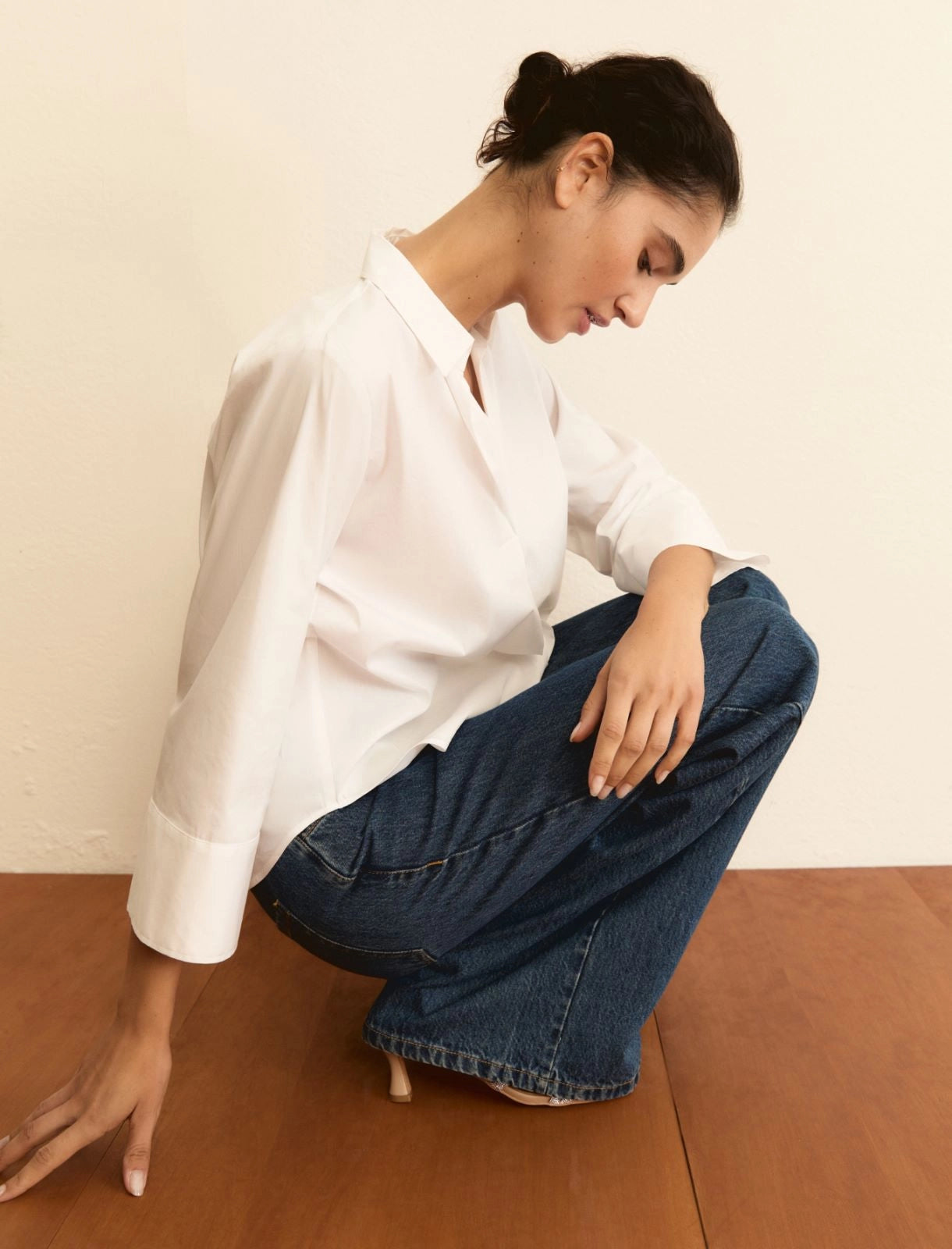 Camicia mezza aperta