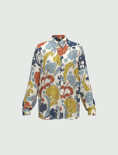 Camicia raso stampato