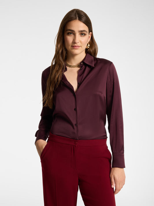 Camicia raso stretch