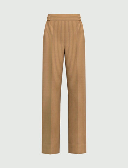 Pantaloni riga in tinta