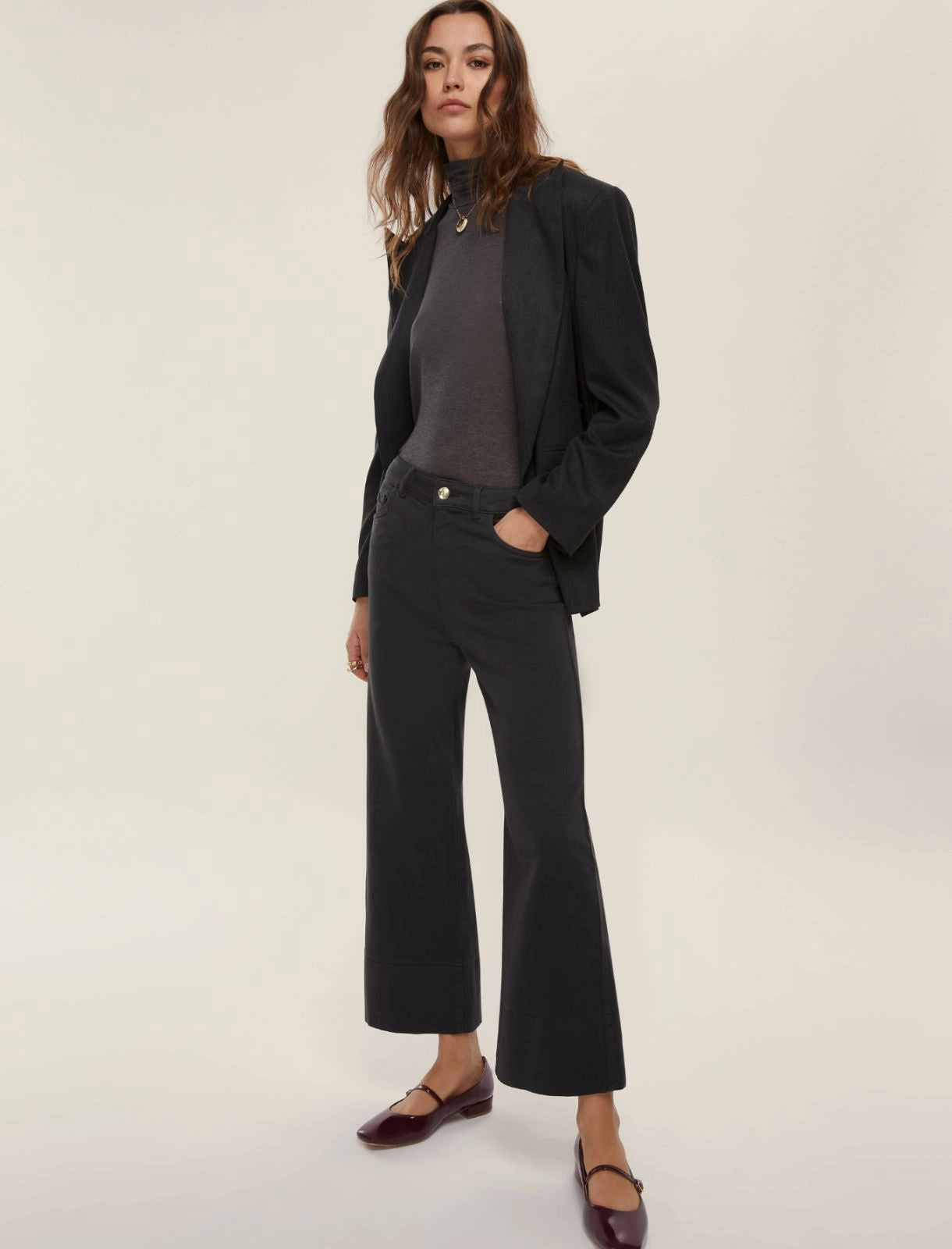 Pantaloni stretch dritti