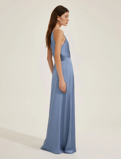 Abito monospalla ripresa vita